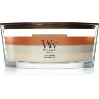Woodwick Trilogy Vanilla Embers ароматна свещ с дървен фитил 453.6 гр.