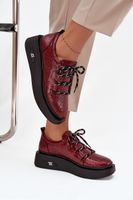 Kožené dámské mokasíny na platformě