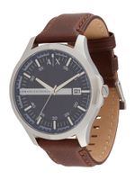 ARMANI EXCHANGE Analogni sat  tamno plava / smeđa / srebro