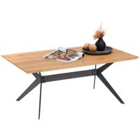 Hom`in KONFERENČNÝ STOLÍK, čierna, farba duba, drevo, kov, 110/65/45 cm