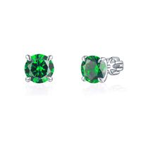 Olivie Strieborné 7mm náušnice PIPPI GREEN 7971