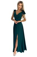 Long dress with neckline and tie at the shoulders Numoco