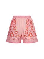 Printed Cotton & Silk Shorts