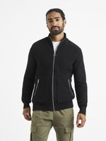 Celio Vezipper Sweatshirt Schwarz