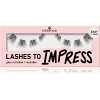 essence LASHES TO IMPRESS umetne trepalnice z lepilom 8 kos