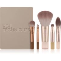 Real Techniques New Nudes On The Glow Mini Brush Kit zestaw pędzli na drogę 6 szt.