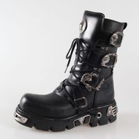 Lederschuhe Frauen - Metal Boots (391-S1) Black - NEW ROCK - M.391-S1 36