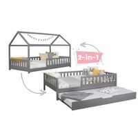 MID.YOU VÝSUVNÁ POSTEĽ, 140/200 cm svetlosivá