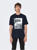 Dark blue men's T-shirt ONLY & SONS Oren - Men