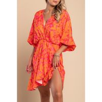 Elegantes Minikleid Mit Print Toretta, Fuchsia