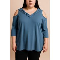 Top Mit Kapuze, Blau