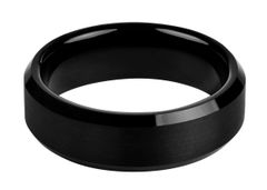 Troli Čierny oceľový prsteň 59 mm