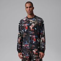 Jordan Flight Printed Long-Sleeve Jersey - Pánske - Dres Jordan - Čierne - IF1831-010 - Veľkosť: M