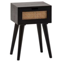 MID.YOU NOČNÝ STOLÍK, mangové drevo, čierna, 40/60/30 cm