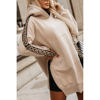 Lockerer Kapuzenpullover Aus Baumwolle, Beige