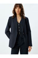 Koton Long Blazer Jacket Double Breasted Regular Fit