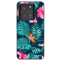 Silikónový čierny obal pre Xiaomi 13T - Pink Monstera