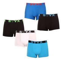 5PACK pánské boxerky Styx sportovní guma vícebarevné (5G0912179) M