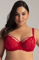 Polovyztužená podprsenka Ava Lingerie 2157 Červená 80G
