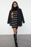 Trendyol Black Mini Knitwear Striped Dress