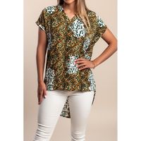 Top S Leopard Printom, Crni