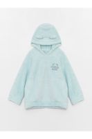 LC Waikiki Girls' Embroidered Long Sleeve Plush Hoodie