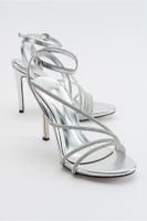 LuviShoes Leedy Silver Women's High Heels