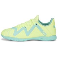Puma FUTURE PLAY IT JR Детски обувки за зала, светло-зелено, размер 28