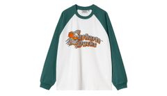 Carhartt WIP L/S Flaming Ducks Baseball T-S Pánske - Tričká Carhartt WIP - Biela - I034668_2QT_XX-M - Size: M