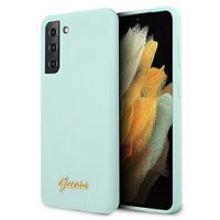 GUESS Silikonski ovitek Samsung Galaxy S21 Plus 5G mentol