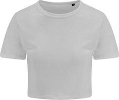 Just Ts Směsové vypasované crop top tričko do pasu Barva: Bílá, Velikost: XS JT006