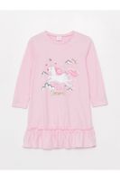 LC Waikiki LCW Kids Crew Neck Printed Girls' Nightgown