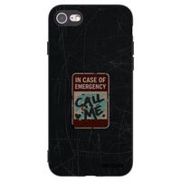 Silikónový čierny obal pre Apple iPhone 8 - EMERGENCY