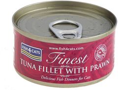 FISH4CATS Konzerva pre mačky Finest tuniak s krevetami 70g