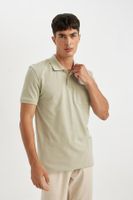 DEFACTO New Regular Fit Short Sleeve Pique Basic Plain Polo T-Shirt