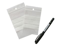 100 ks - Vrecko rýchlouzatváracie PE 160x220/0,05 s bielymi pruhmi