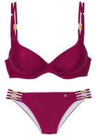 JETTE Bikini  zlatna / ljubičasto crvena