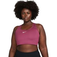 Nike SWOOSH BRA PAD PLUS Дамски спортен сутиен, винен, размер