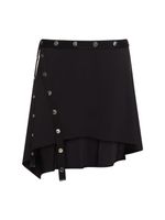 Stretch Jersey Asymmetric Mini Skirt