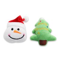 Akinu VÁNOCE Vánoční polštářky se šantou kočičí hračka pro kočky 2 ks MIX