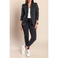 Eleganter Einfarbiger Hosenanzug Estrena, Grau