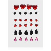 Diva & Nice Cosmetics Face Stones nalepke za obraz Black & Red 35 kos
