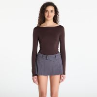 T-shirt Urban Classics Ladies Slim Fit Longsleeve Warm Brown M