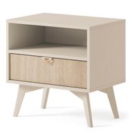 Szafka Nocna Forest S54 Beż Piaskowy / Jodełka Scandi