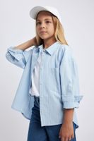 DEFACTO Girls Poplin Long Sleeve Shirt