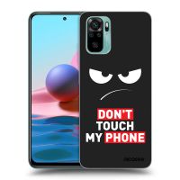 Silikónový čierny obal pre Xiaomi Redmi Note 10 - Angry Eyes - Transparent
