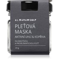 Almara Soap Face Active Charcoal & Nettle маска для шкіри обличчя для жирної та проблемної шкіри 20 гр