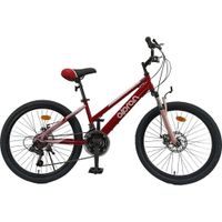 Odlehčené juniorské kolo Olpran Talpa 24" - model 2026 • 135-155 cm • 13,6 kg 15" (135-155 cm) tmavě červená/růžová