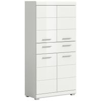 MID.YOU STREDNE VYSOKÁ SKRINKA, biela s vysokým leskom, 74/141/31 cm