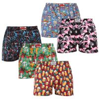 5PACK pánské trenky Styx art klasická guma vícebarevné (5A1845680) S